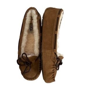 UGG Dakota Brown Suede Slip On Luxury Old Money Women's Loafer Slippers Sz 7